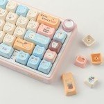 Cute Sea Salt Cat Keycaps for Mechanical Keyboards
