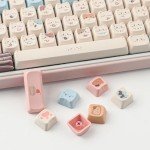Cute Sea Salt Cat Keycaps for Mechanical Keyboards