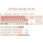Cute Pink Kawaii Anime Keycaps Set for Mechanical Keyboards