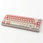 Cute Pink Kawaii Anime Keycaps Set for Mechanical Keyboards