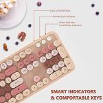 KOOTOP Retro Wireless Keyboard and Mouse Set