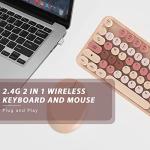 KOOTOP Retro Wireless Keyboard and Mouse Set