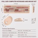 KOOTOP Retro Wireless Keyboard and Mouse Set