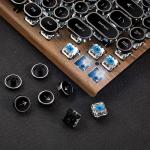 Retro Blue Mechanical Keyboard with LED Backlight