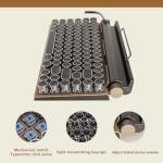 Retro Blue Mechanical Keyboard with LED Backlight