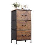 Rustic Brown 3-Drawer Dresser and Nightstand