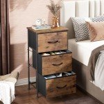 Rustic Brown 3-Drawer Dresser and Nightstand