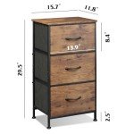 Rustic Brown 3-Drawer Dresser and Nightstand