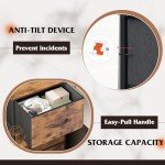 Rustic Brown 3-Drawer Dresser and Nightstand