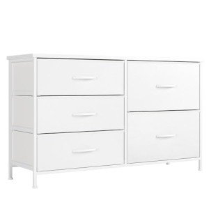 Nicehill 5-Drawer White Bedroom Dresser for Kids