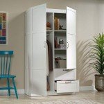 Soft White Storage Pantry Cabinet by Sauder