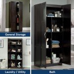 Cinnamon Cherry Storage Cabinet, 71.5" Tall