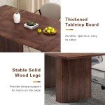 Walnut Modern Farmhouse Dining Table for 6-10