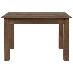 Rustic Brown Solid Wood Dining Table for 4