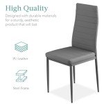 5-Piece Modern Glass Dining Set with Chairs