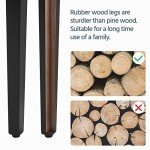 Set of 4 Modern Fabric Dining Chairs - Dark Grey