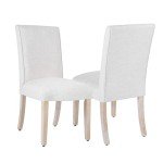 Cream Scalloped Dining Chairs - Set of 2