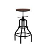 Vintage Industrial Adjustable Bar Stool Set of 2