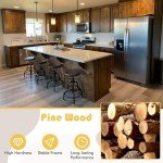 Vintage Industrial Adjustable Bar Stool Set of 2