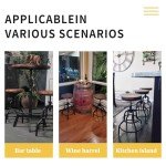 Vintage Industrial Adjustable Bar Stool Set of 2