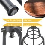 Vintage Industrial Adjustable Bar Stool Set of 2