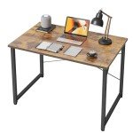 CubiCubi 32-Inch Compact Computer Desk in Rustic Brown