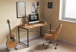 CubiCubi 32-Inch Compact Computer Desk in Rustic Brown