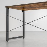 CubiCubi 32-Inch Compact Computer Desk in Rustic Brown
