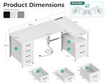 L Shaped Computer Desk with Storage & Power Outlet