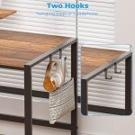 GreenForest 58-Inch Reversible Computer Desk with Shelf