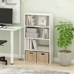Furinno Pasir 4-Tier White Bookcase/Shelves