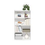 Furinno Pasir 4-Tier White Bookcase/Shelves