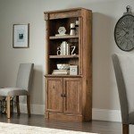 Vintage Oak Book Shelf with Doors - Sauder Palladia