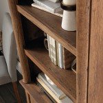 Vintage Oak Book Shelf with Doors - Sauder Palladia