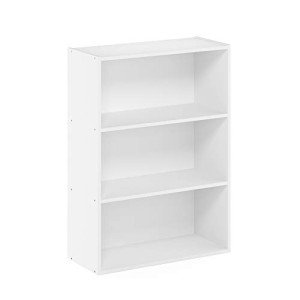 Furinno Pasir 3-Tier White Bookcase Shelf