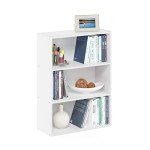Furinno Pasir 3-Tier White Bookcase Shelf