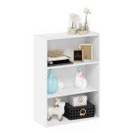 Furinno Pasir 3-Tier White Bookcase Shelf