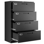 Letaya 4 Drawer Metal Lateral File Cabinet