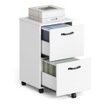 Rolling 2-Drawer File Cabinet for Home Office