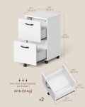 Rolling 2-Drawer File Cabinet for Home Office