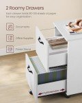 Rolling 2-Drawer File Cabinet for Home Office