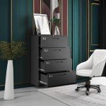 Letaya 4 Drawer Metal Lateral File Cabinet