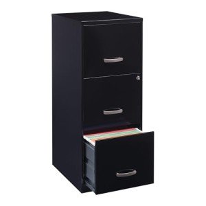 Lorell SOHO 18" Vertical File with 3 Drawers