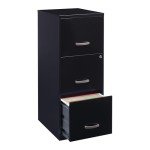 Lorell SOHO 18" Vertical File with 3 Drawers