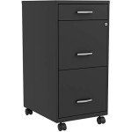 Black 3-Drawer Mobile File Cabinet - LYS SOHO