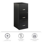 Lorell SOHO 18" Vertical File with 3 Drawers