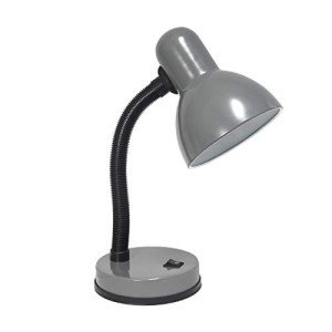 Gray Basic Metal Desk Lamp with Flexible Neck