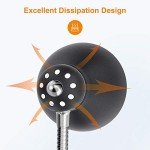 Metal Desk Lamp with Flexible Goose Neck - Black