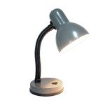 Gray Basic Metal Desk Lamp with Flexible Neck