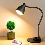 LED Desk Lamp with USB Port and Dimmable Light